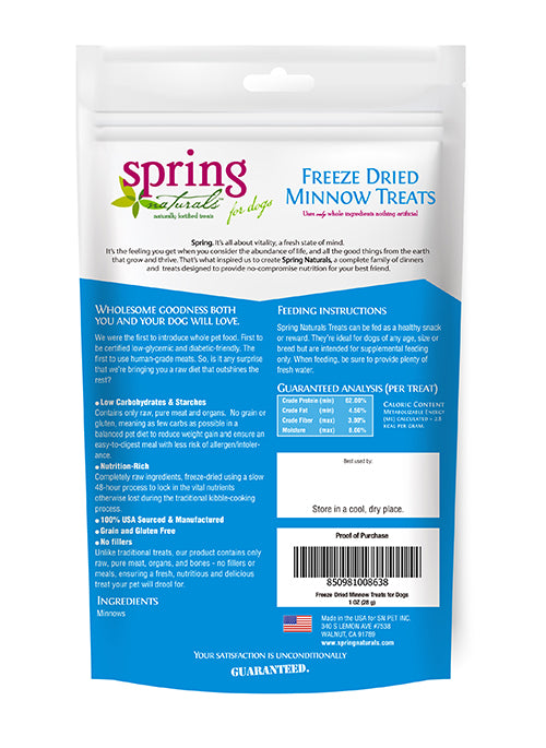 Freeze-Dried Minnow Dog Treats